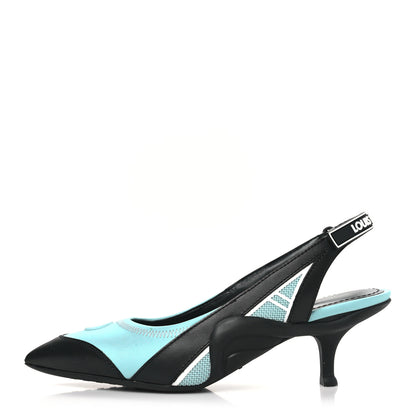 Louis Vuitton Calfskin Archlight Slingback Pumps 36 Black Blue 1 of 8