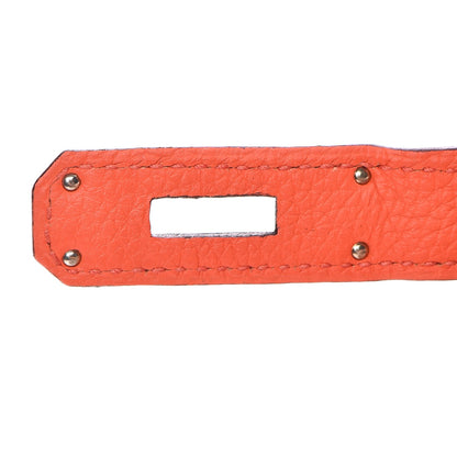 Hermes Taurillon Clemence Birkin 30 Orange Poppy 26 of 33