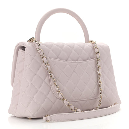 Chanel Caviar Quilted Small Coco Handle Flap Light Pink 2 of 9
