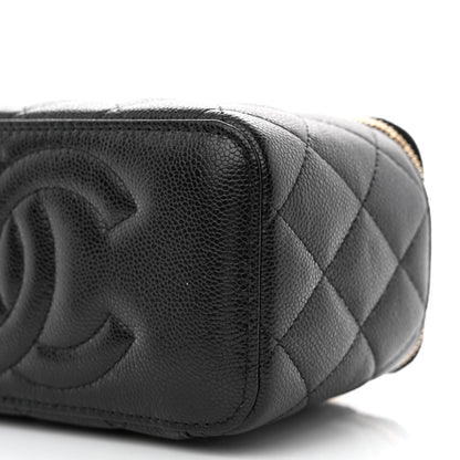 Chanel Caviar Quilted Small Vanity Case With Chain Black 10 of 11