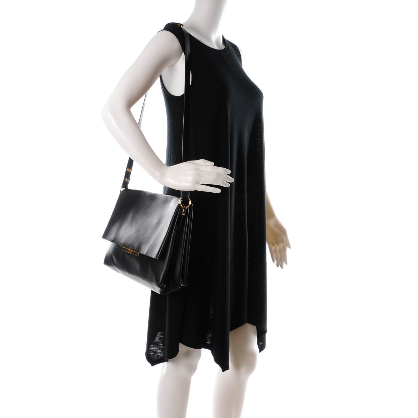 Smooth Calfskin Blade Flap Black