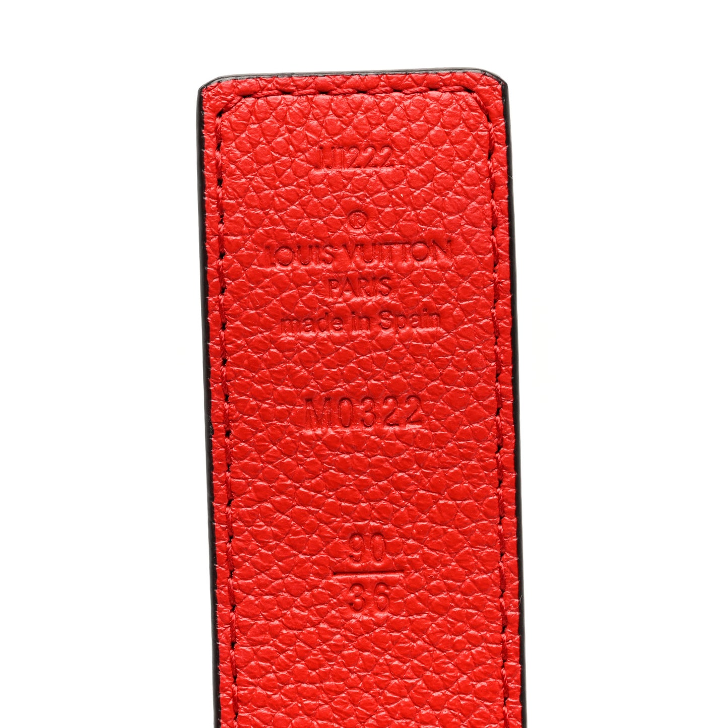 Calfskin Monogram LV Initiales Reversible Belt 90 36 Red