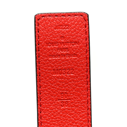 Louis Vuitton Calfskin Monogram LV Initiales Reversible Belt 90 36 Red 5 of 6