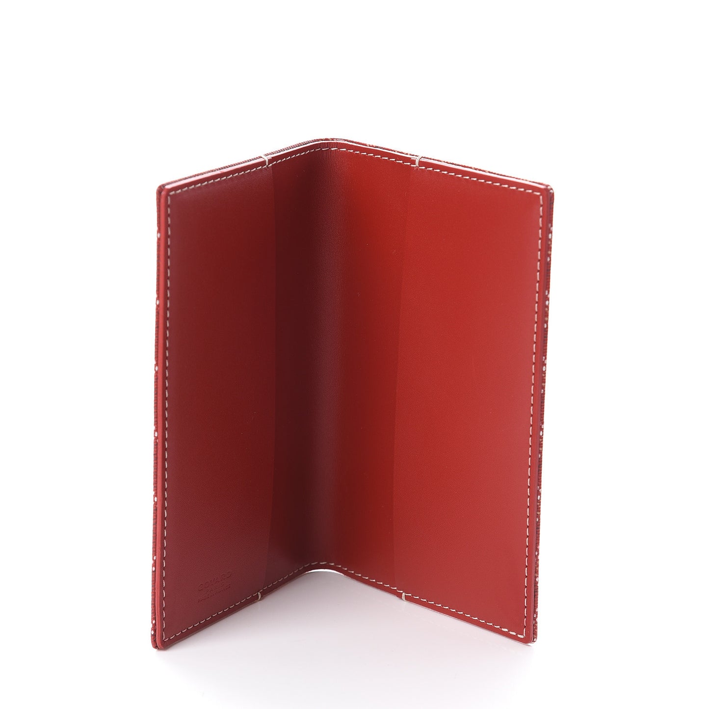 Goyardine Passport Wallet Red