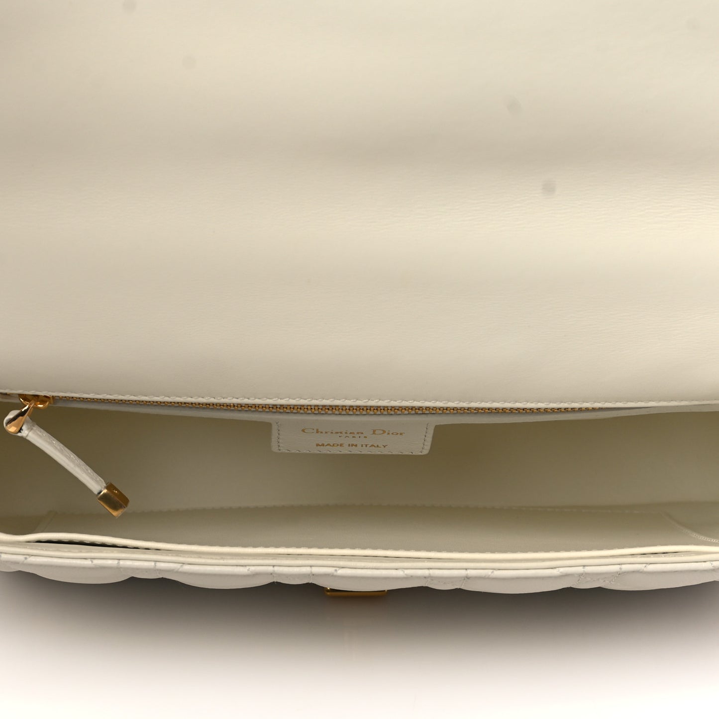 Lambskin Cannage Large Caro Bag Ivory