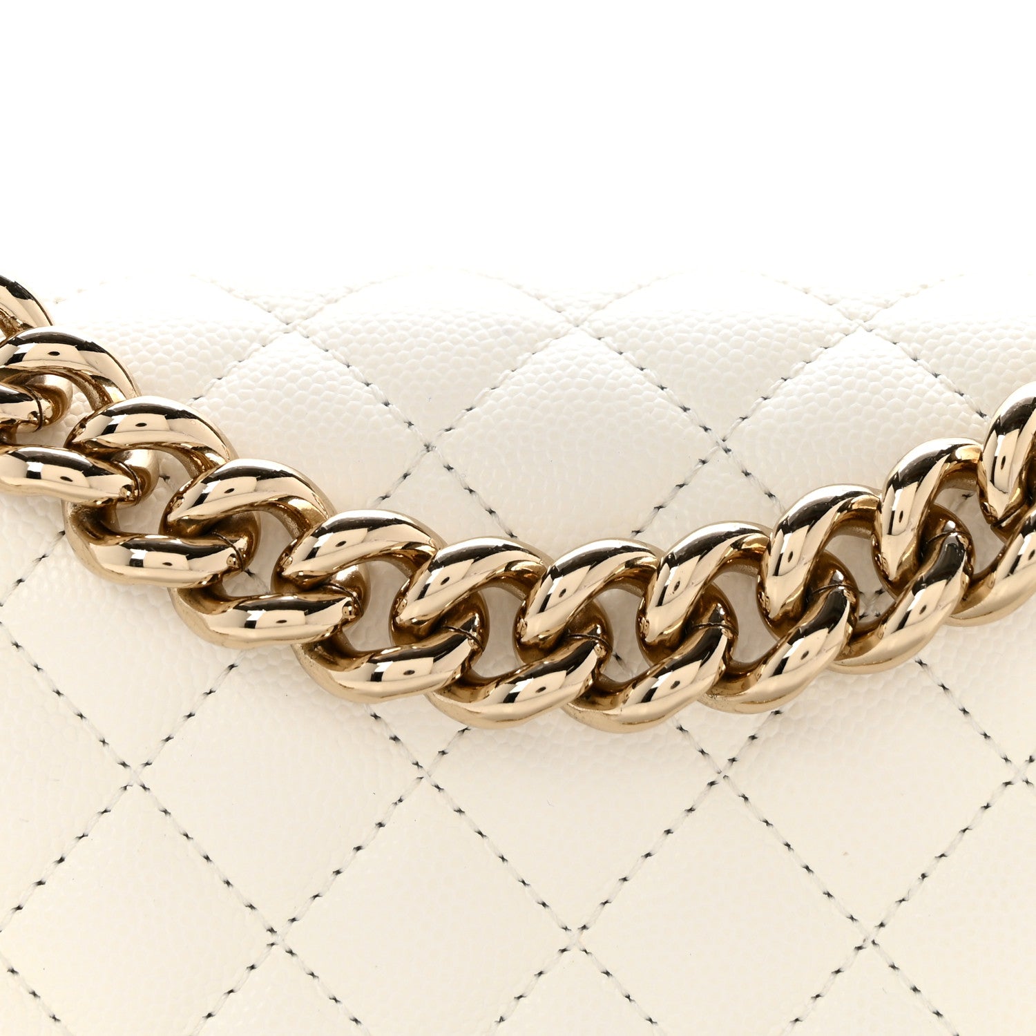 Chanel Caviar Quilted Small Boy Flap  White 8 of 12