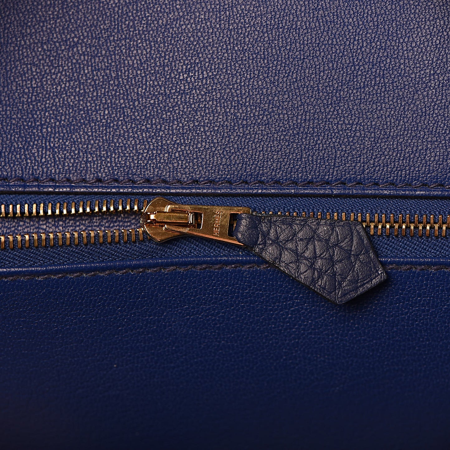 Taurillon Clemence Birkin 35 Bleu Saphir