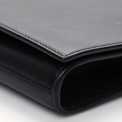 Saint Laurent Calfskin Monogram Large Belle De Jour Clutch Black 9 of 9