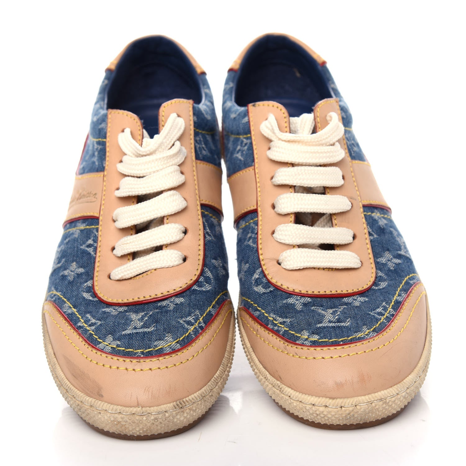 Louis Vuitton Denim Monogram Sneakers 36 Blue 5 of 10