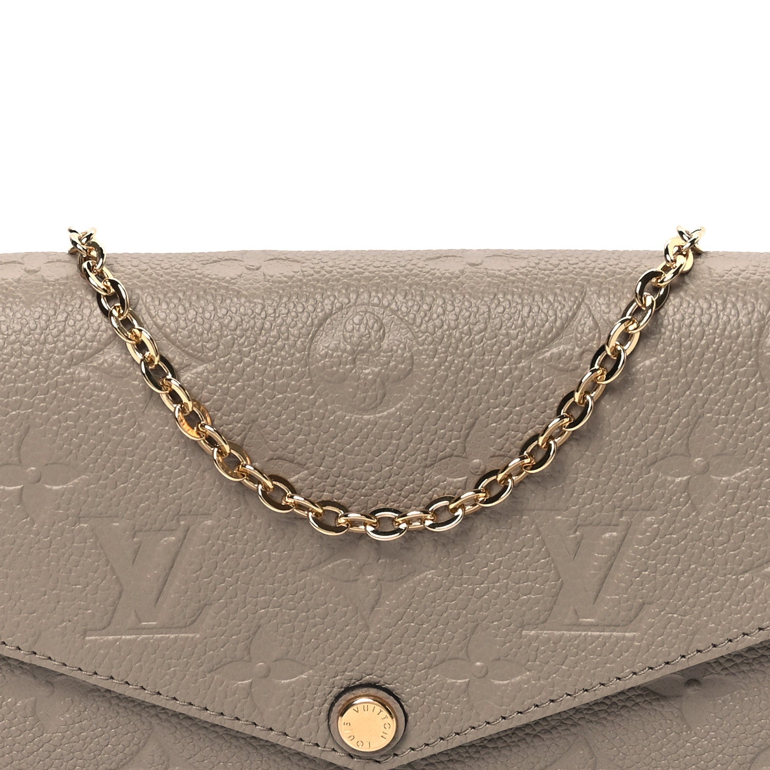 Louis Vuitton Empreinte Pochette Felicie Chain Wallet Tourterelle 9 of 12