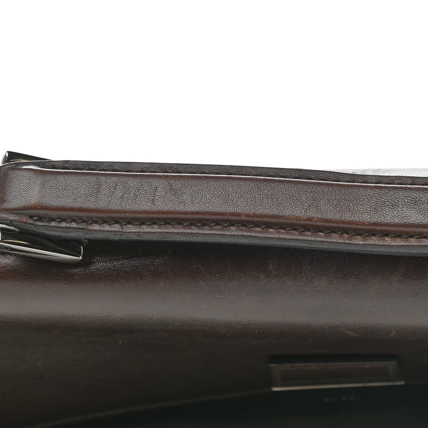 GG Supreme Monogram Flap Briefcase Brown