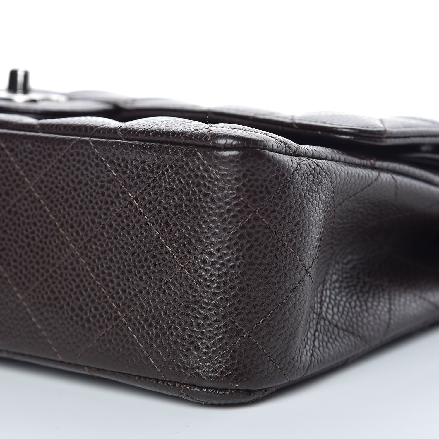 Chanel Caviar Quilted Medium Double Flap Brown 7 of 12
