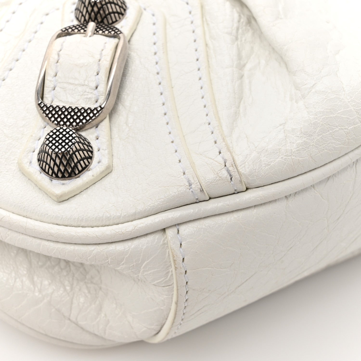 Balenciaga Agneau Arena Le Cagole Shoulder Bag XS Optic White 11 of 13