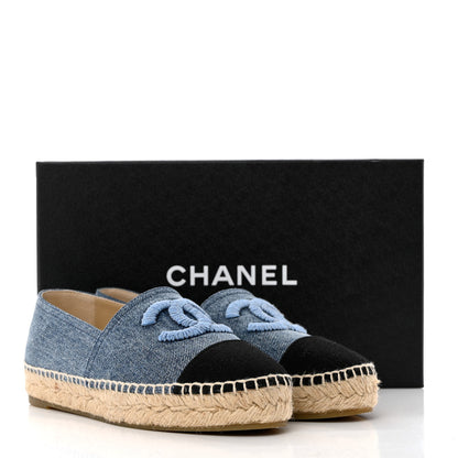 Chanel Denim CC Espadrilles 37 Blue Black 10 of 10