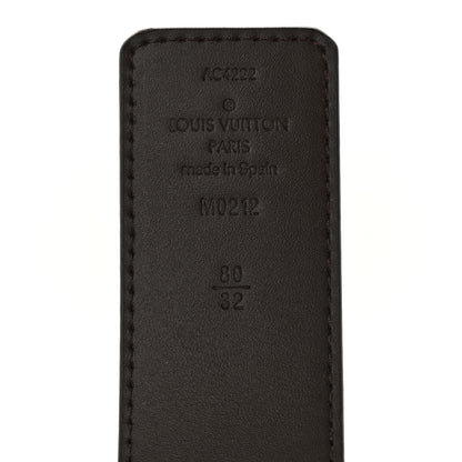 Louis Vuitton Damier Ebene 40mm LV Initiales Belt 80 32 4 of 6