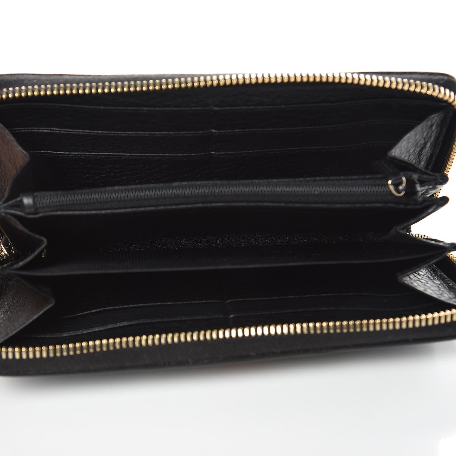 Gucci Calfskin Web Rania Zip Around Wallet Black 5 of 8