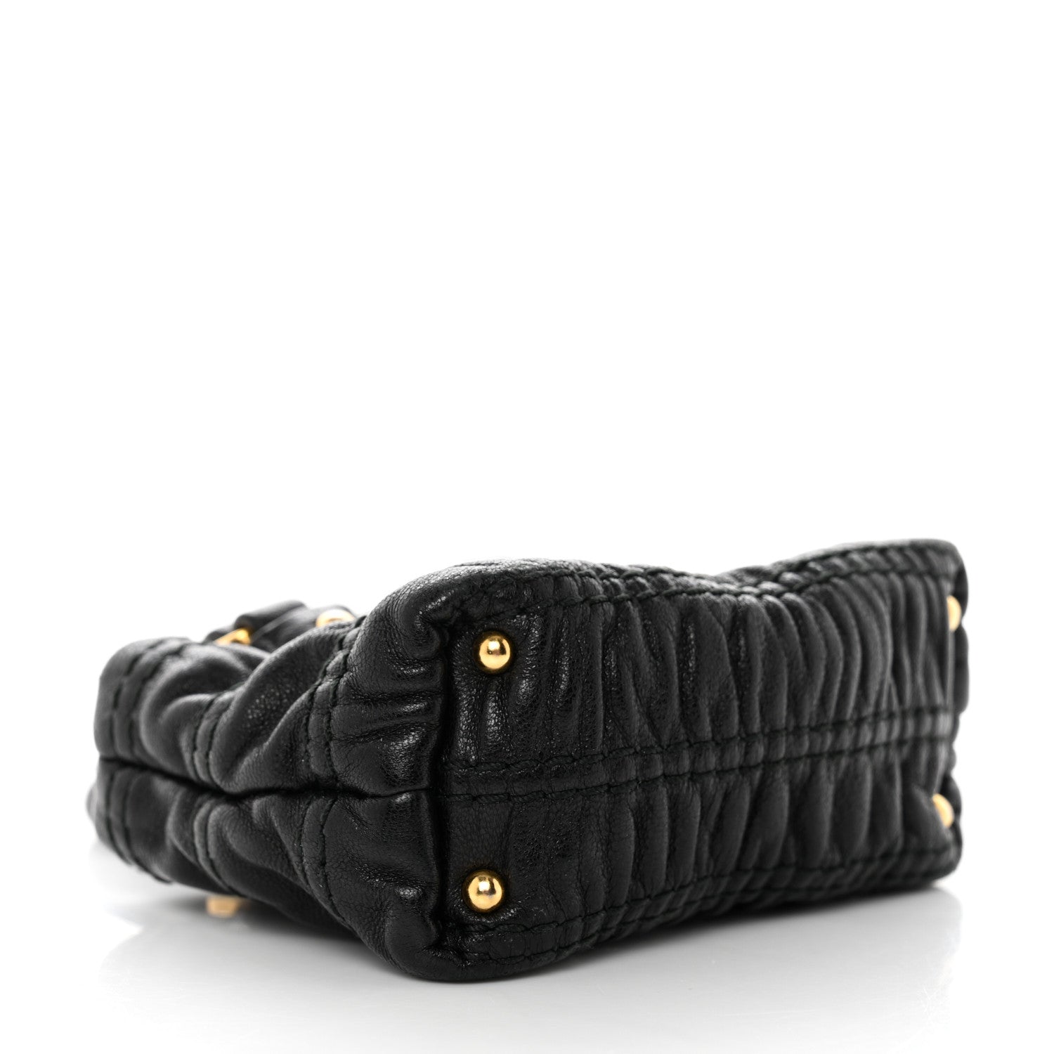Prada Nappa Mini Bag Keychain Charm Black 3 of 7