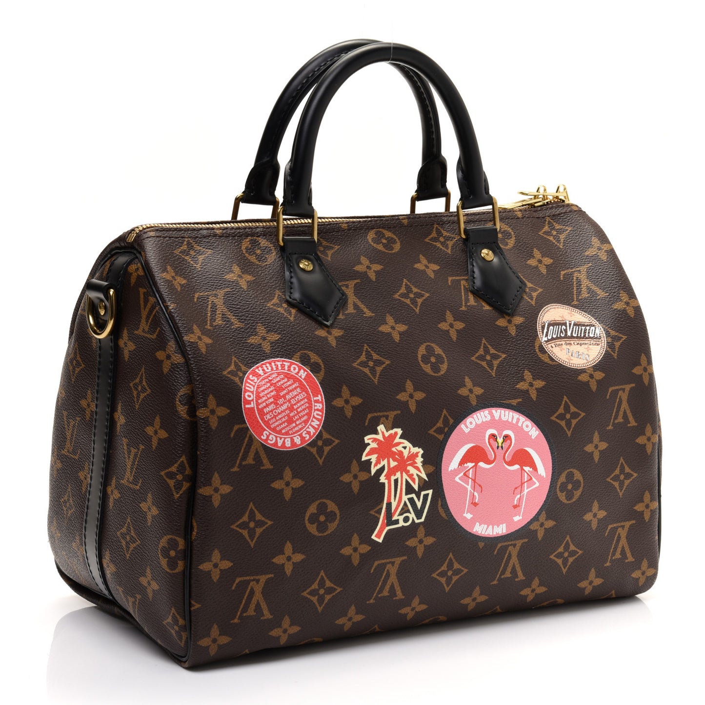 Monogram My World Tour Speedy Bandouliere 30 Black