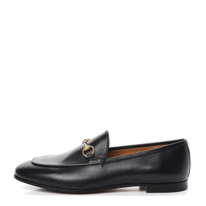 Gucci Calfskin Womens Jordaan Loafers 38.5 Black 1 of 12