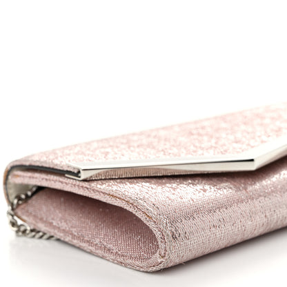 Jimmy Choo Glitter Fabric Emmie Clutch Ballet Pink 9 of 12
