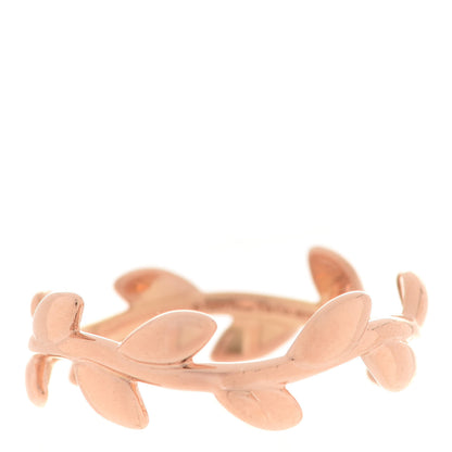 Tiffany 18K Rose Gold Narrow Paloma Picasso Olive Leaf Band Ring 54 7 1 of 4