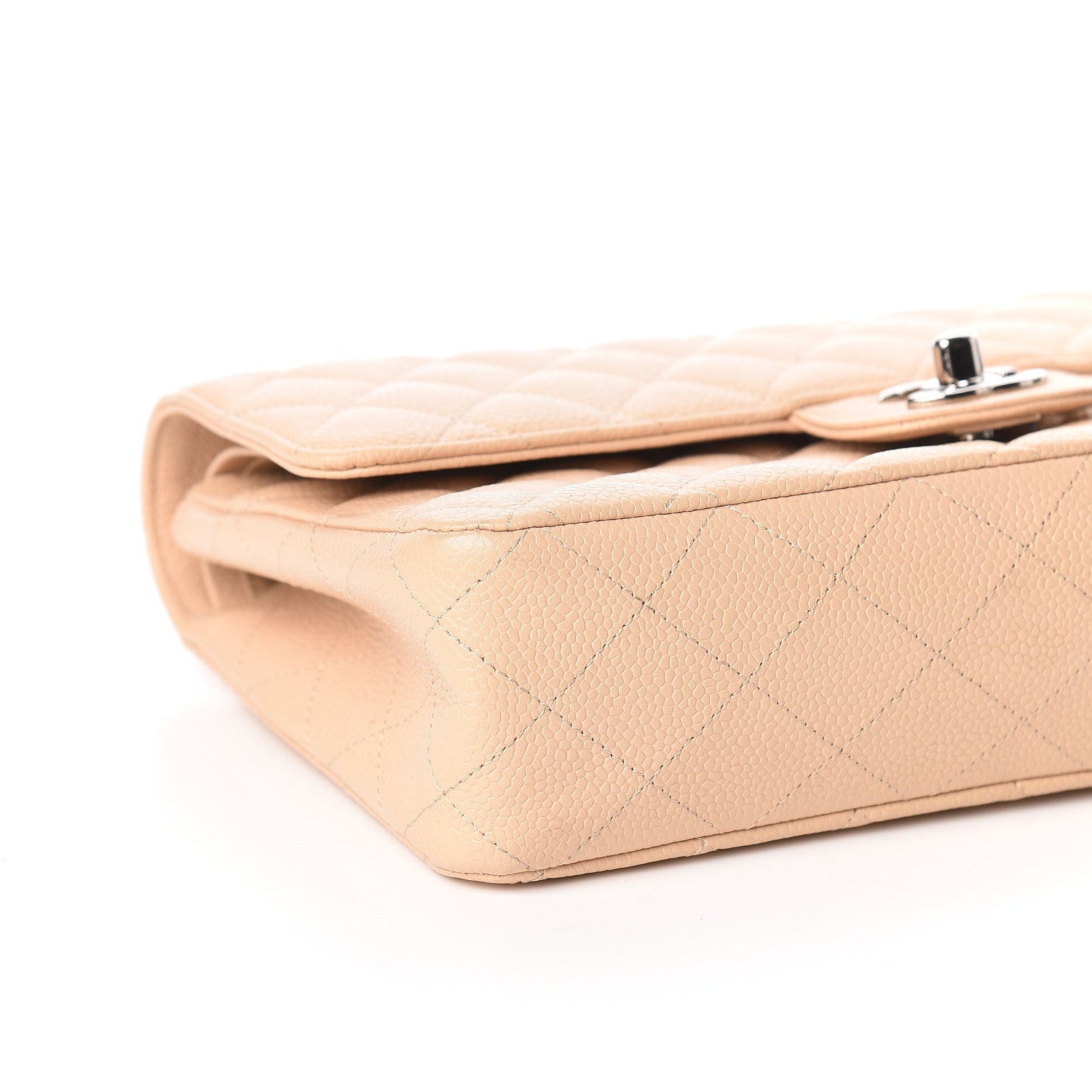 Chanel Caviar Quilted Medium Double Flap Beige 5 of 10