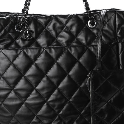 Chanel Lambskin Quilted Large Week End on Mars Tote Black 10 of 10