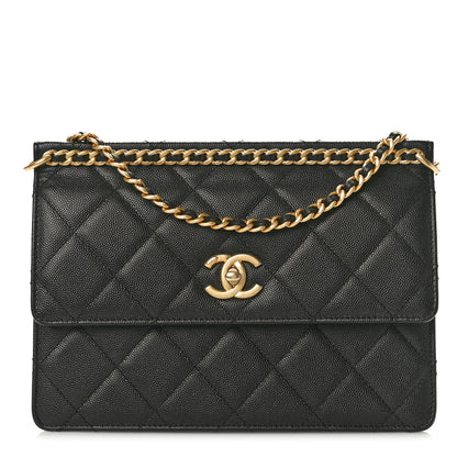 Chanel Caviar Quilted Chain Frame Flap Black 1 of 9