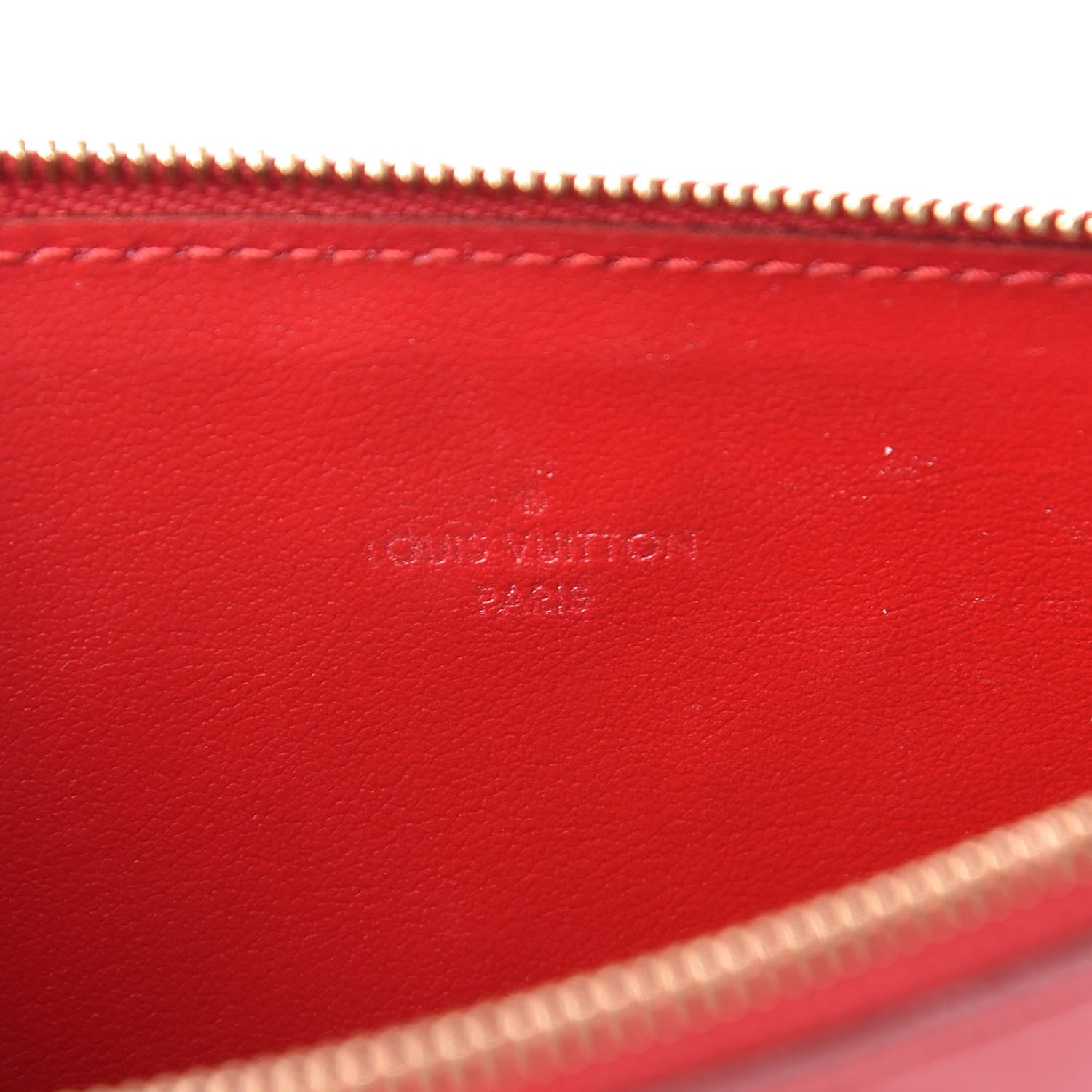 Louis Vuitton Vernis Felicie Chain Wallet Zippered Insert Cherry 6 of 6