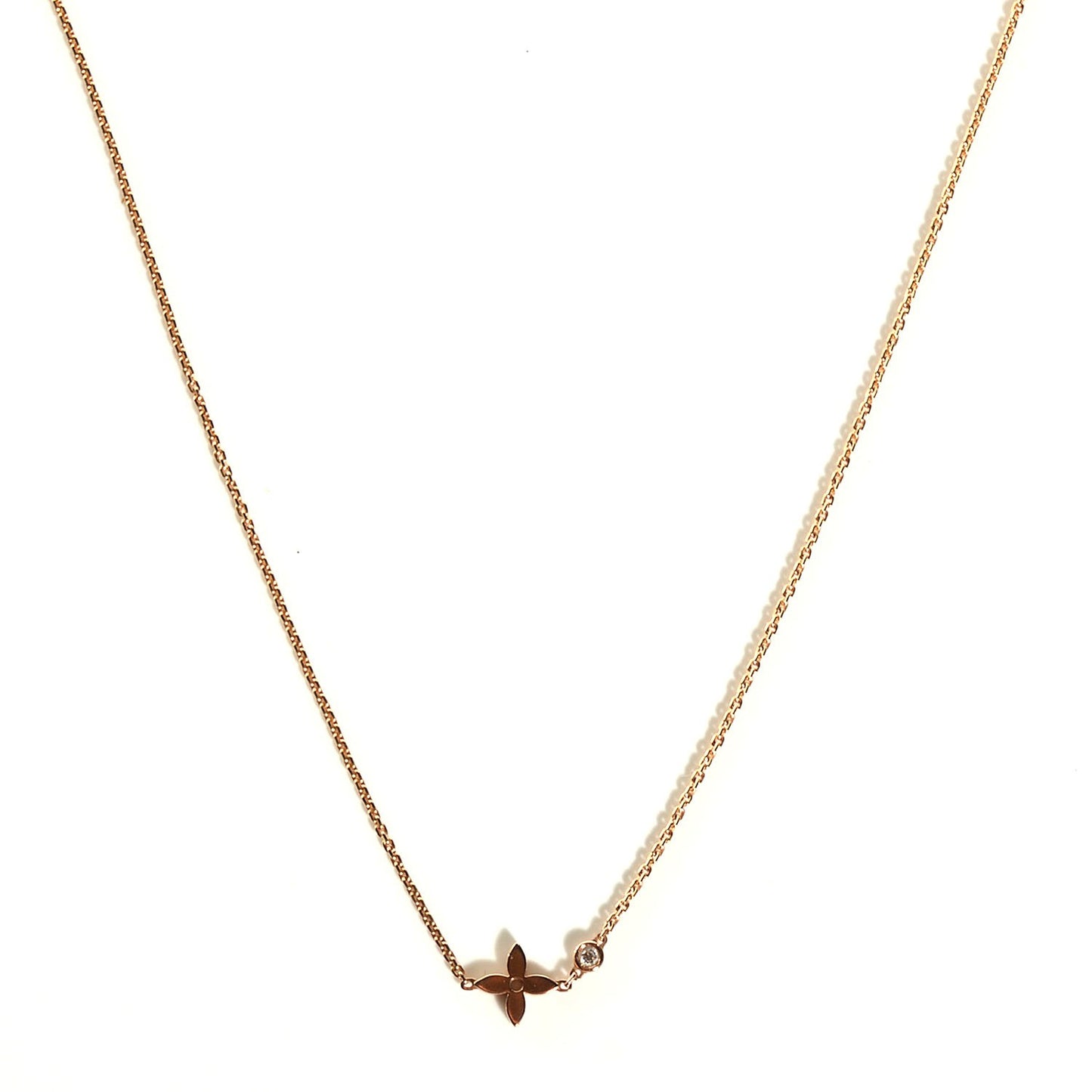 18K Pink Gold Diamond Idylle Blossom Pendant Necklace