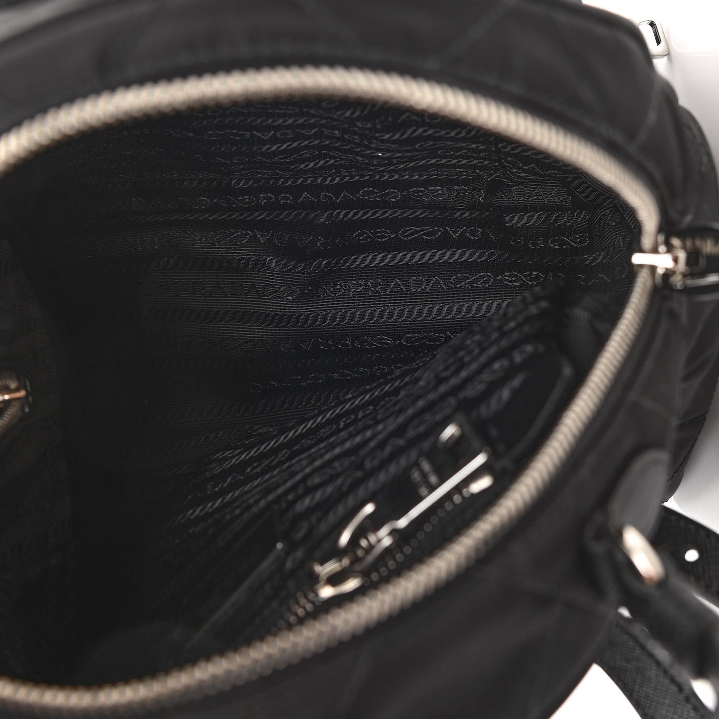 Nylon Tessuto Impuntu Quilted Backpack Black