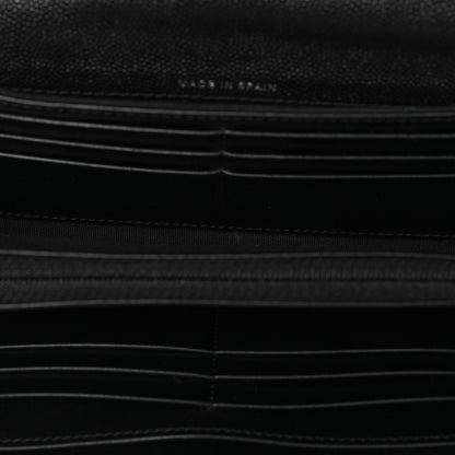 Chanel Caviar Quilted Large Boy Gusset Flap Wallet Black 5 of 7