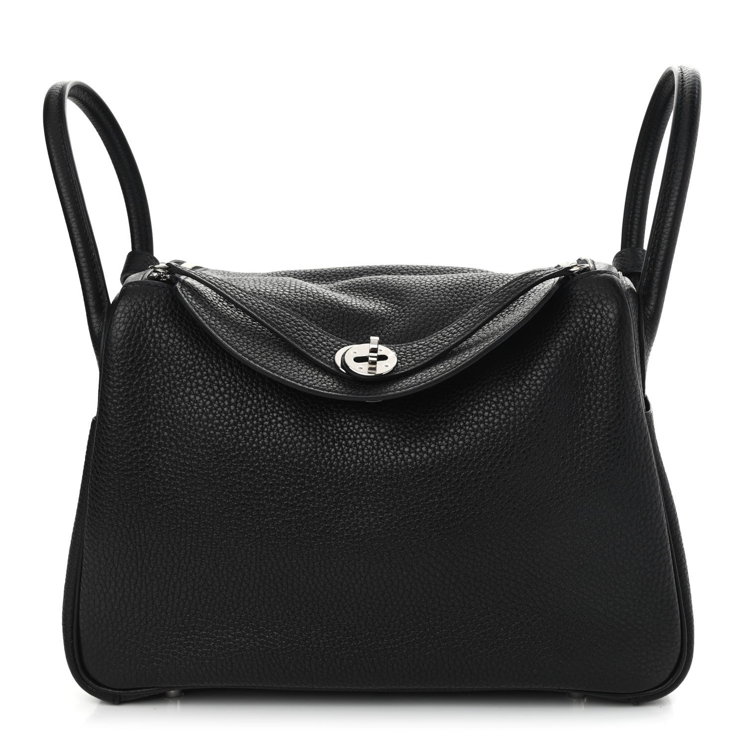 Hermes Taurillon Clemence Lindy 30 Black 1 of 10
