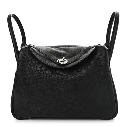 Hermes Taurillon Clemence Lindy 30 Black 1 of 10
