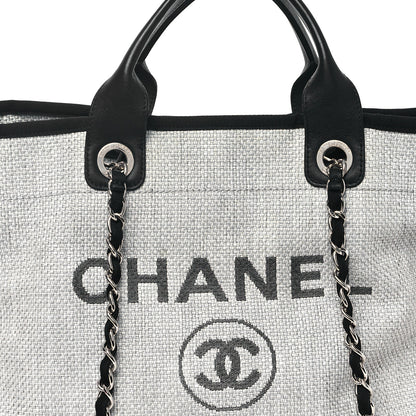 Chanel Canvas Deauville Large Tote Grey 8 of 15