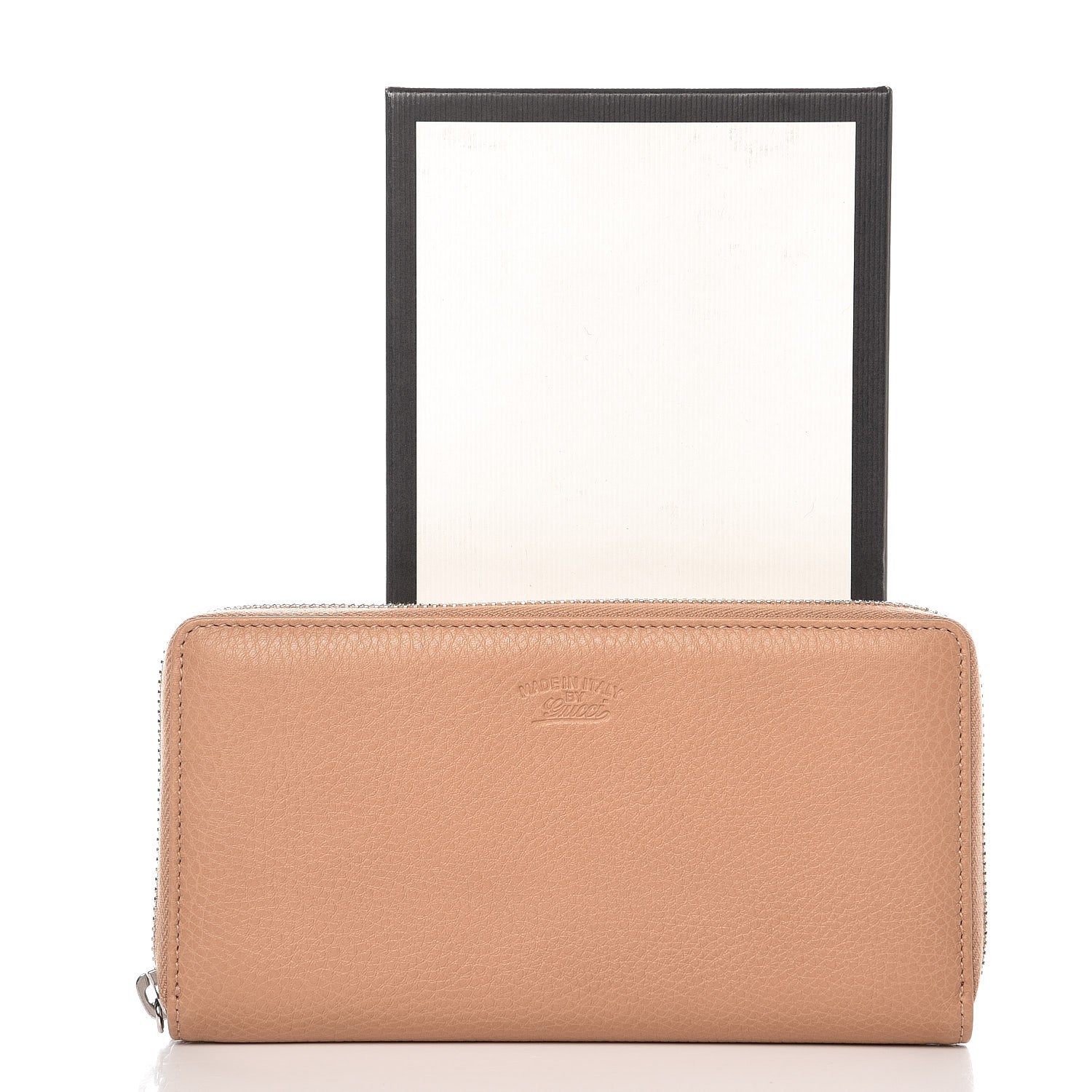 Gucci Cellarius Calfskin Bamboo Tassel Zip Around Wallet Camelia 9 of 9