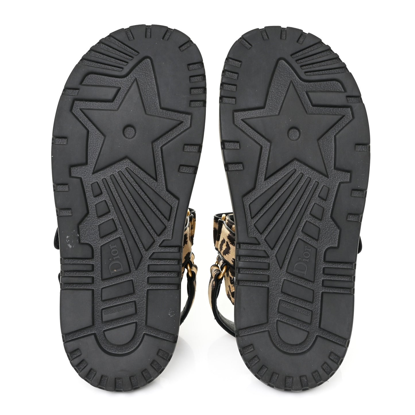 Technical Fabric Mizza Print DiorAct Sandals 38 Beige Multicolor