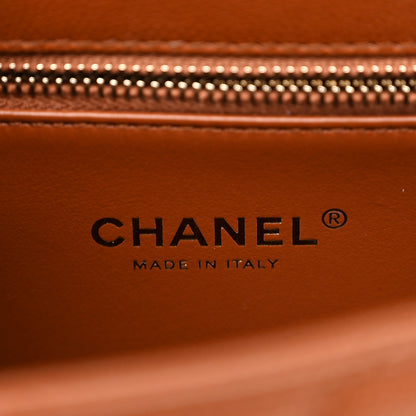 Chanel Caviar Quilted Small Chain Frame Flap Light Brown 6 of 11