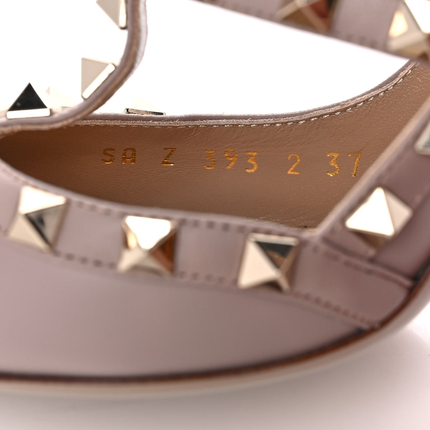 Nappa Rockstud Ankle Strap Pumps 37.5 Poudre