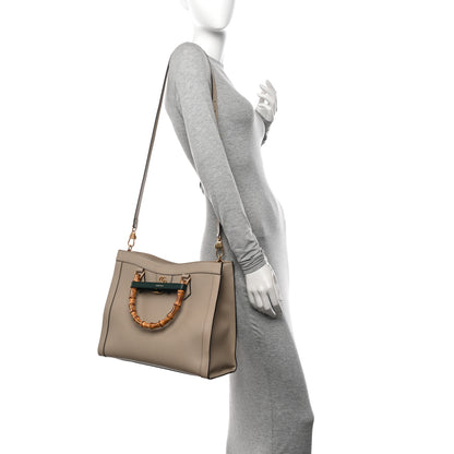 Gucci Wonka Grain Calfskin Medium Diana Tote Bag Oatmeal Vintage Green 2 of 10