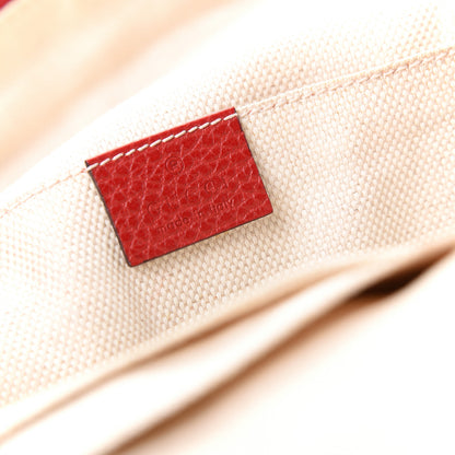 Gucci Pebbled Calfskin Bi-Color Soho Chain Backpack Red Navy 7 of 8