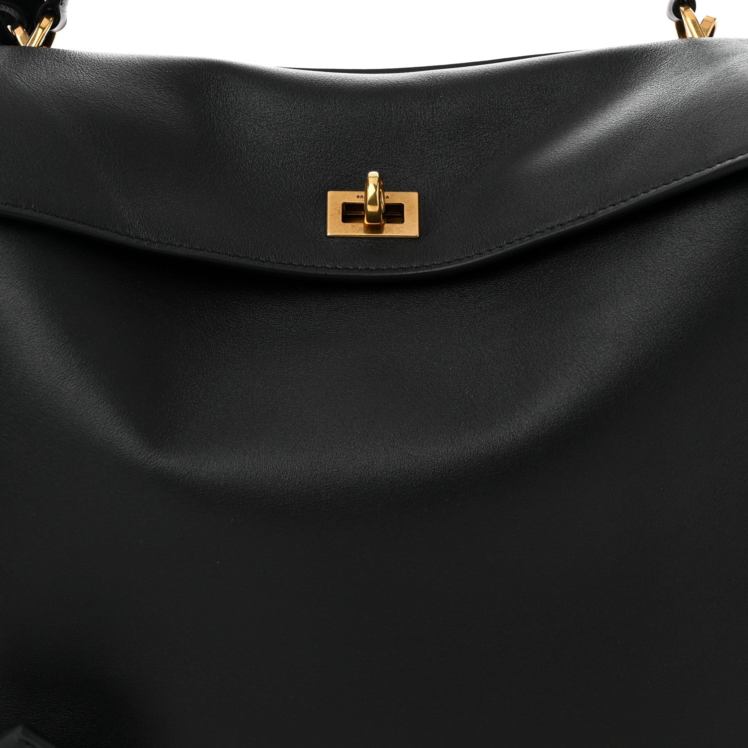 Balenciaga Natural Smooth Calfskin Medium Rodeo Top Handle Handbag Black 10 of 12