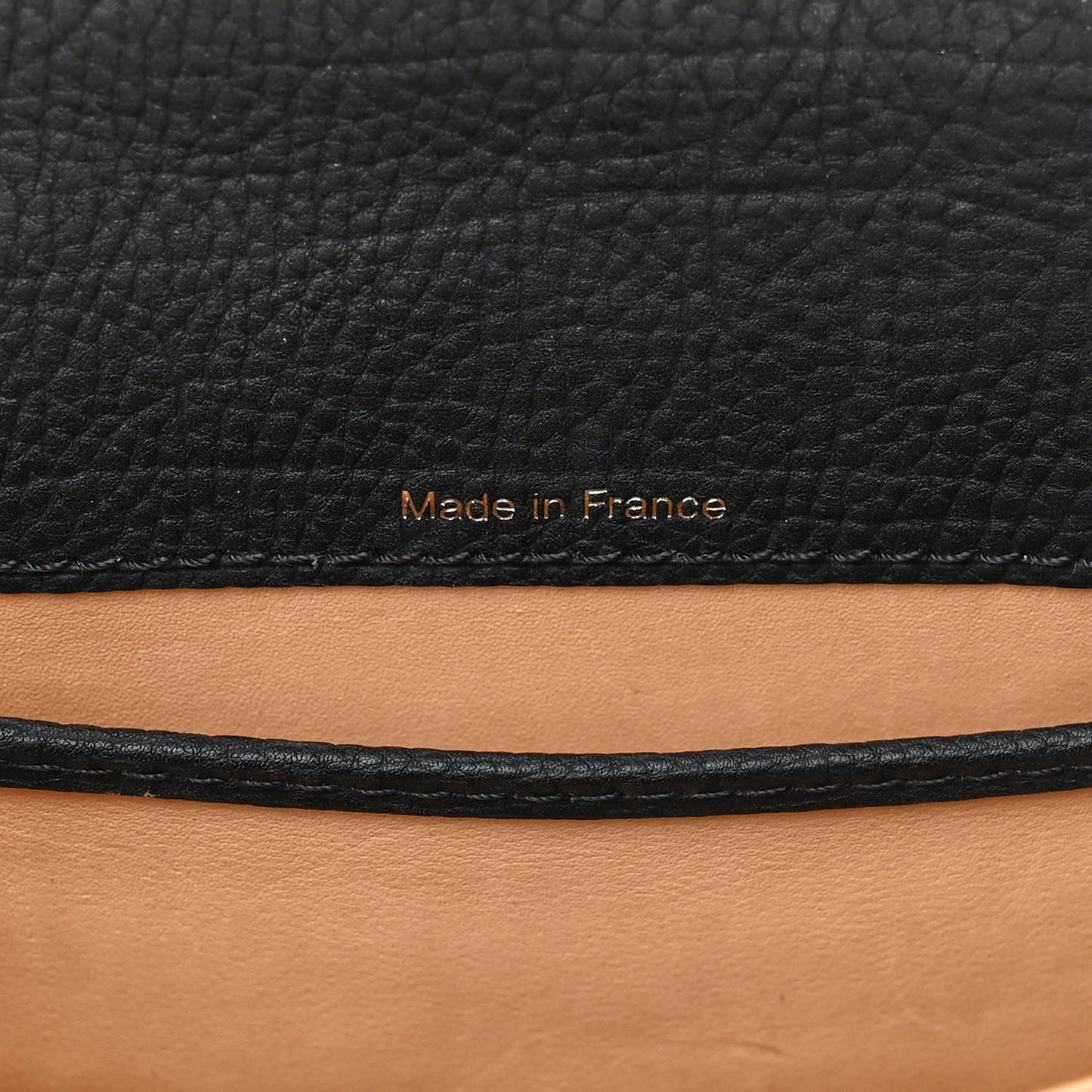 Crispy Calfskin Tribal Stitch Mini Brillant Satchel Black Bronze