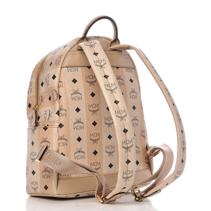 MCM Striped Visetos Small Stark Backpack Beige 3 of 10