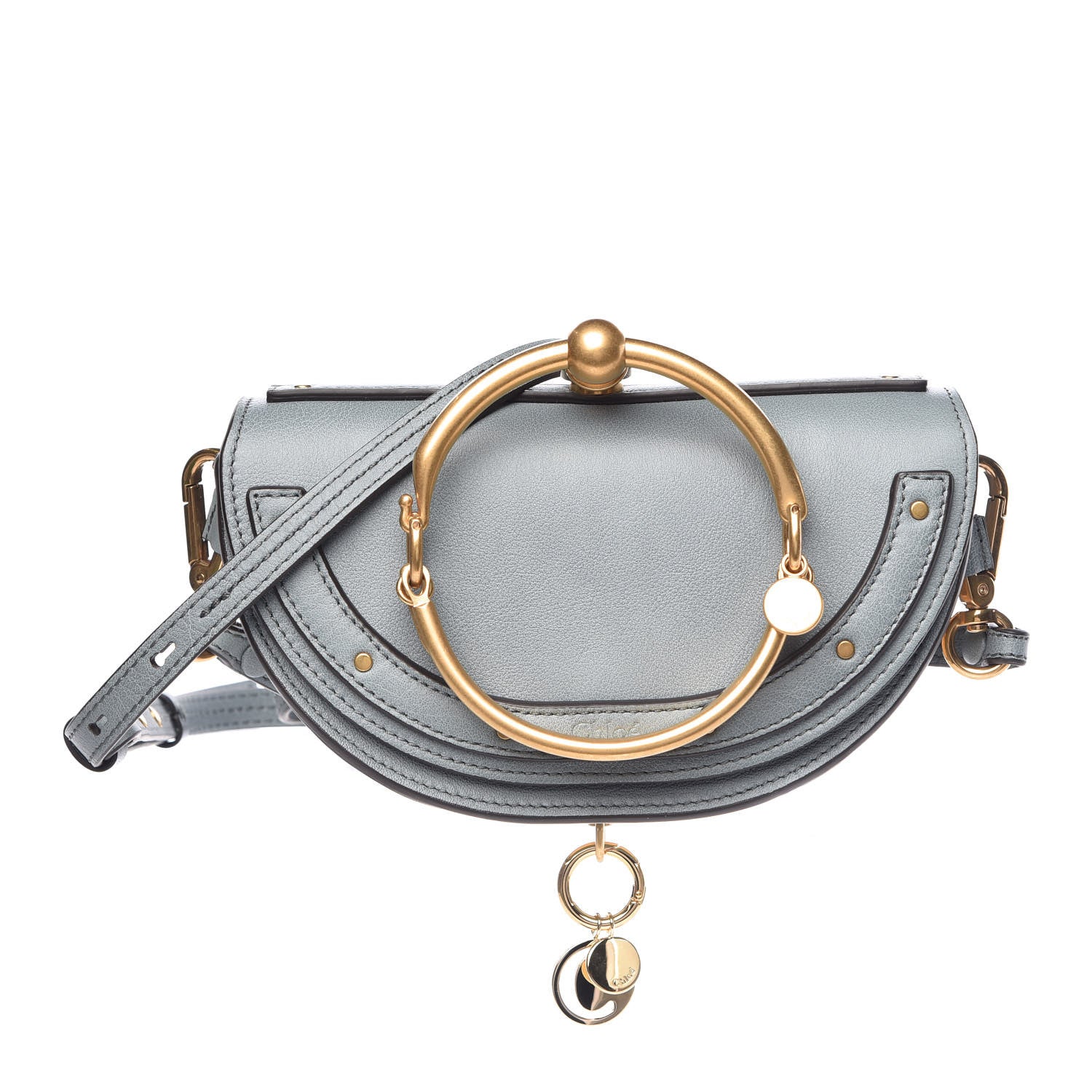 Chloe Calfskin Small Nile Bracelet Minaudiere Bag Cloudy Blue 1 of 10