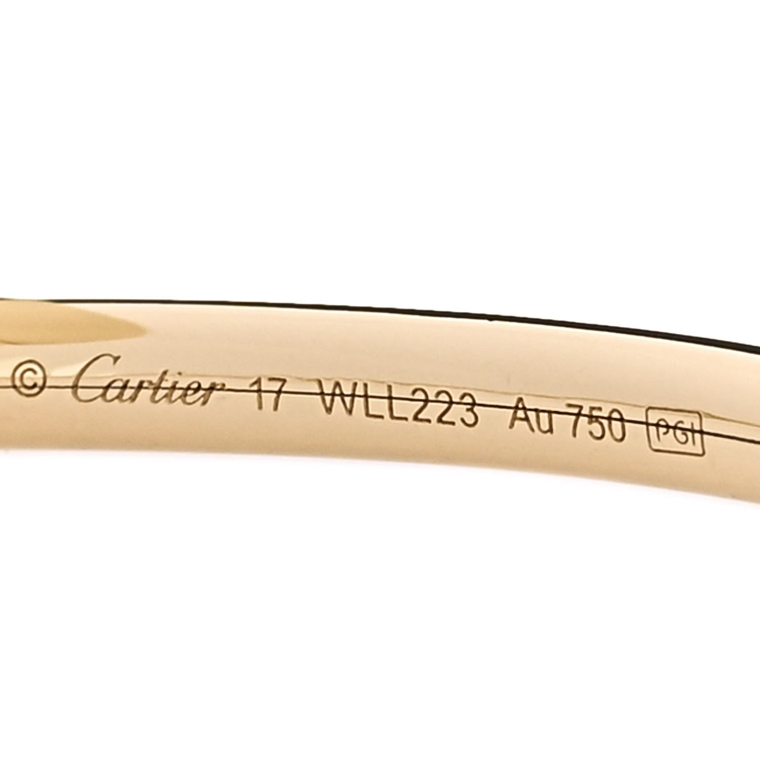 Cartier 18K Yellow Gold Diamond Small Juste Un Clou Bracelet 17 3 of 4