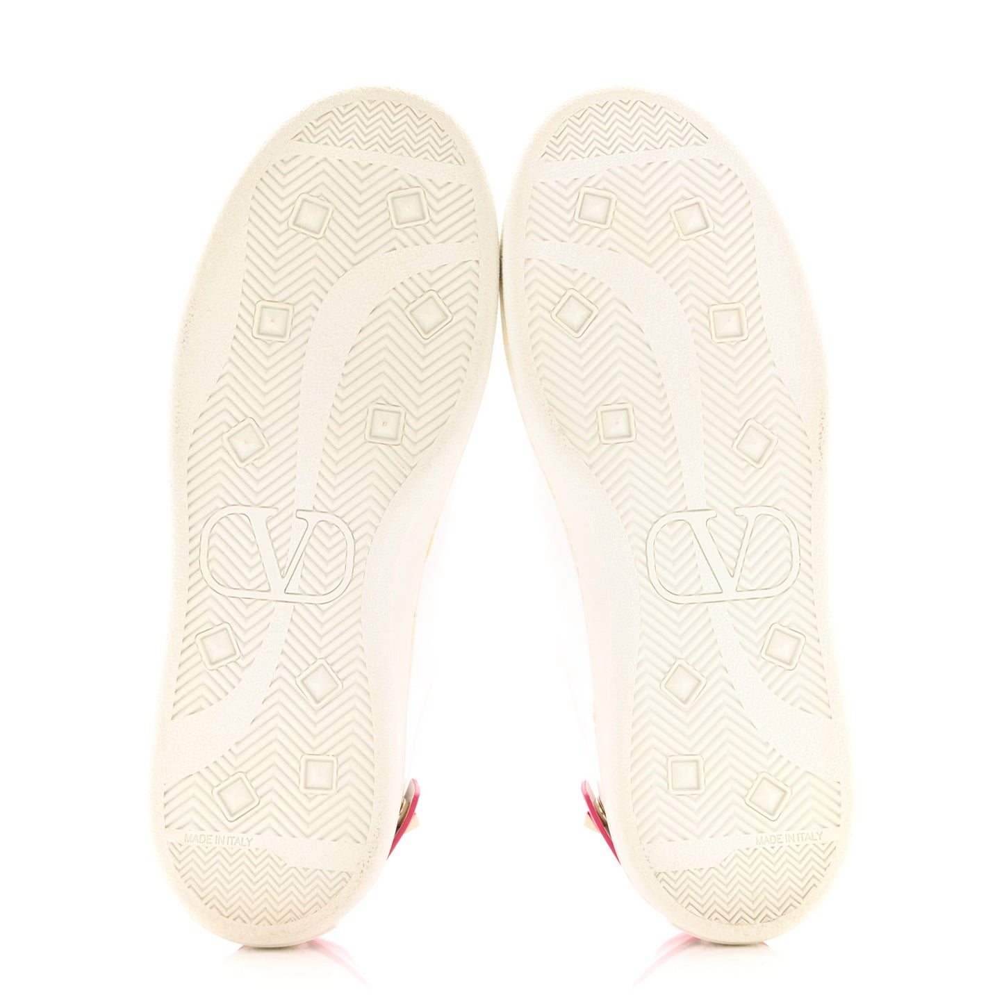 Calfskin Womens Backnet Sneakers 37 White Fuchsia