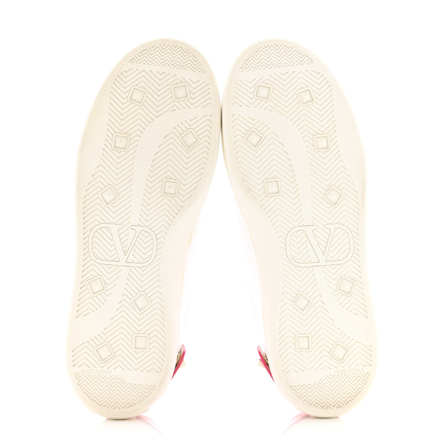 Valentino Garavani Calfskin Womens Backnet Sneakers 37 White Fuchsia 5 of 8
