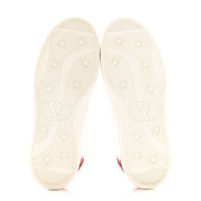 Valentino Garavani Calfskin Womens Backnet Sneakers 37 White Fuchsia 5 of 8