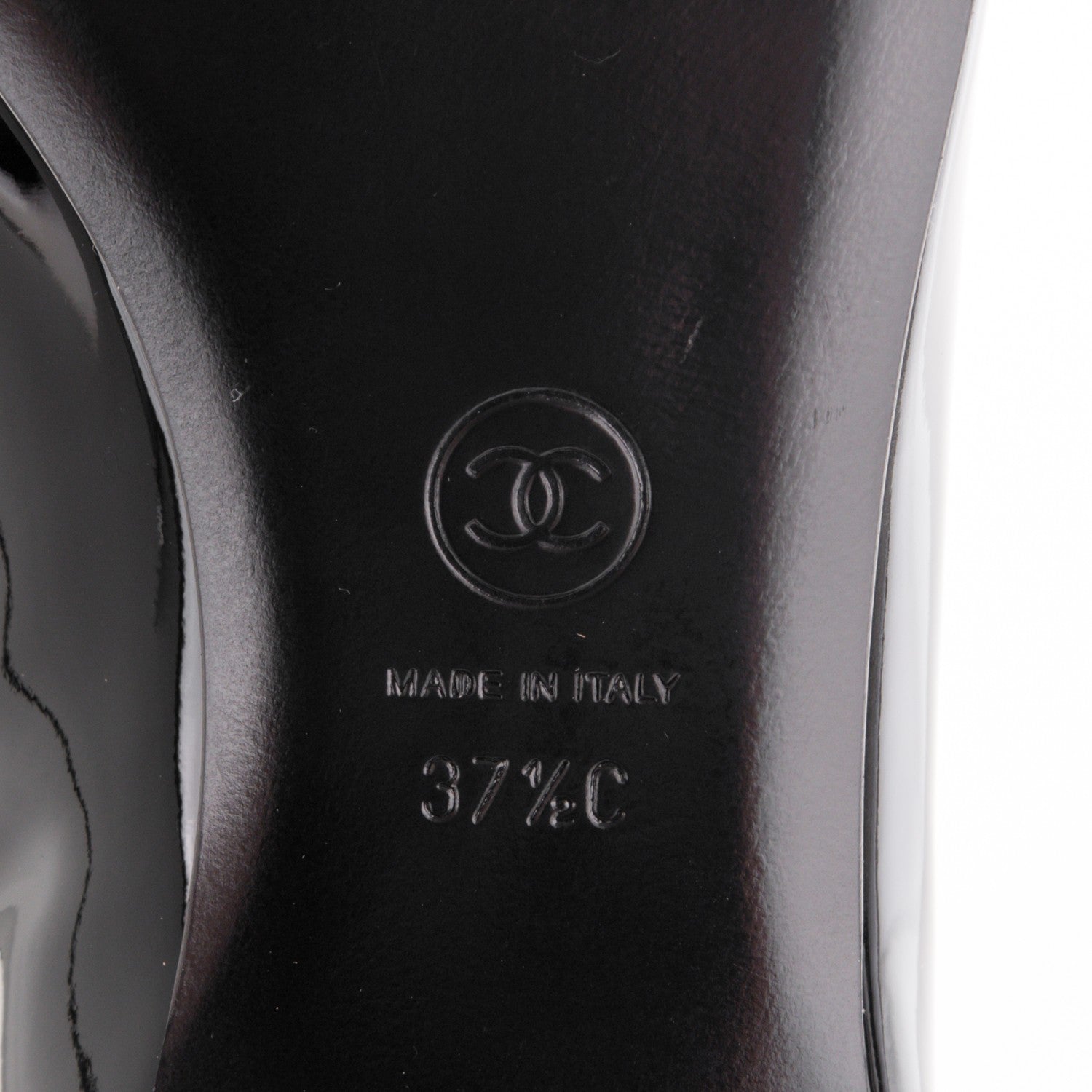 Chanel Patent Chain Loafers 37.5 Black 6 of 8